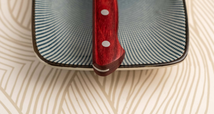 Seki Kotetsu Petty Vg-10 Migaki 135mm (5.3") [red pakkawood]