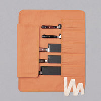 SharpEdge Canvas Knife Roll - Orange [5 knives]_2