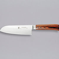 Tamahagane "SAN" Santoku 160mm (6.3")_1Tamahagane San Santoku in 160mm (6.3") blade length is a universal knife that will excel at a variety of cutting and chopping on a cutting board. A polished blade finish, featured with the core VG-5 steel hardened to 61 HRC.