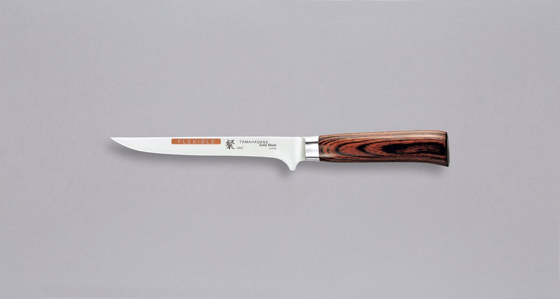 Presenting a knife designed specifically for the difficult task of separating meat from bone. Suitable for various types of meat - for trimming, boning and other butchering work. The flexible blade gets you better access to tighter spots when separating meat from the bones and when removing skin of the fish.