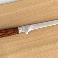 Presenting a knife designed specifically for the difficult task of separating meat from bone. Suitable for various types of meat - for trimming, boning and other butchering work. The flexible blade gets you better access to tighter spots when separating meat from the bones and when removing skin of the fish.