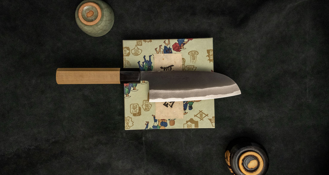 Tojiro Atelier Santoku Shirogami #2 Kuro-uchi 140mm (5.5")