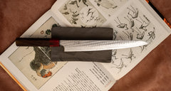 Tsunehisa Sujihiki AUS-10 Nawame Damascus 240mm (9.5")