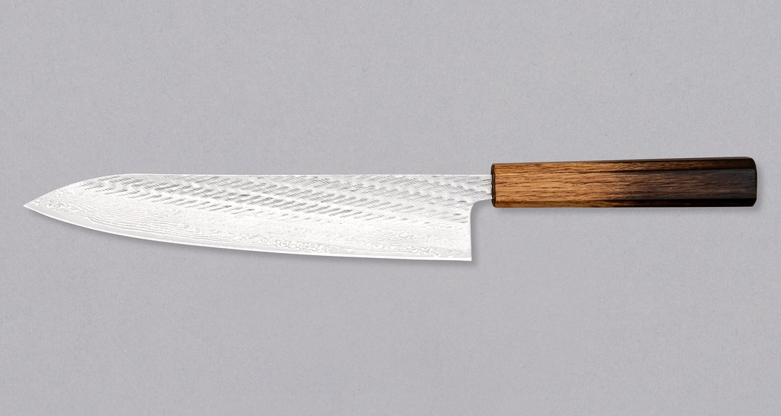 Hokiyama Gyuto AUS-10 Nawame Damascus 240mm (9.4") [KOY]