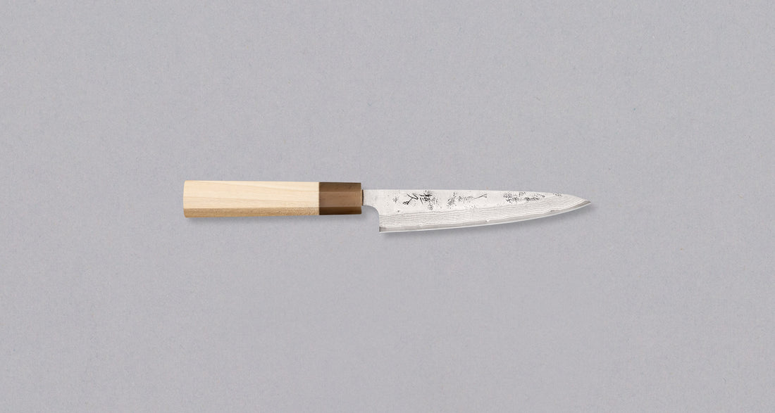 Tsunehisa Petty Swedish Steel Damascus Washiji 135mm (5.3")