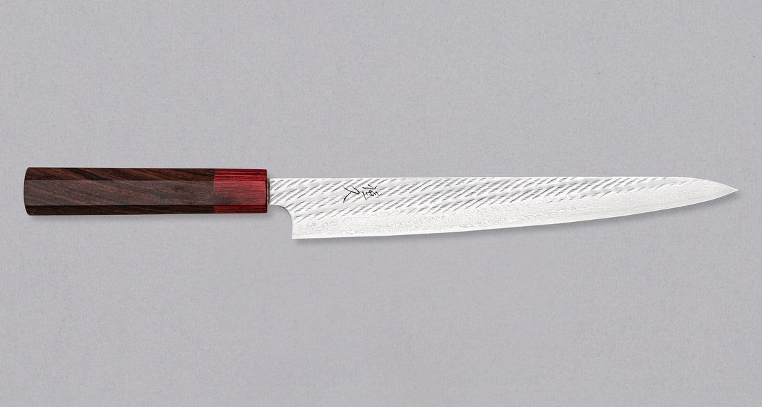 Tsunehisa Sujihiki AUS-10 Nawame Damascus 240mm (9.5")