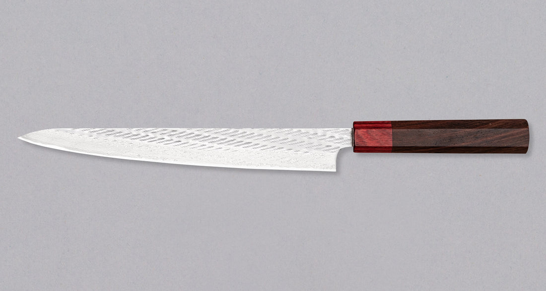 Tsunehisa Sujihiki AUS-10 Nawame Damascus 240mm (9.5")