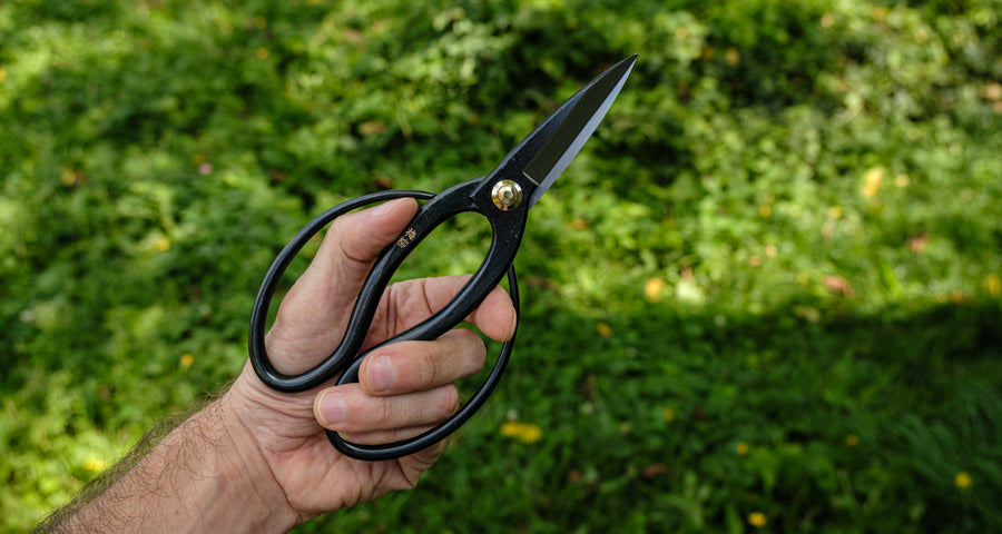 garden long scissors Tsurumaki Bairyu Long Blade Bonsai Okubo Scissors 200mm (7.9") – SharpEdge