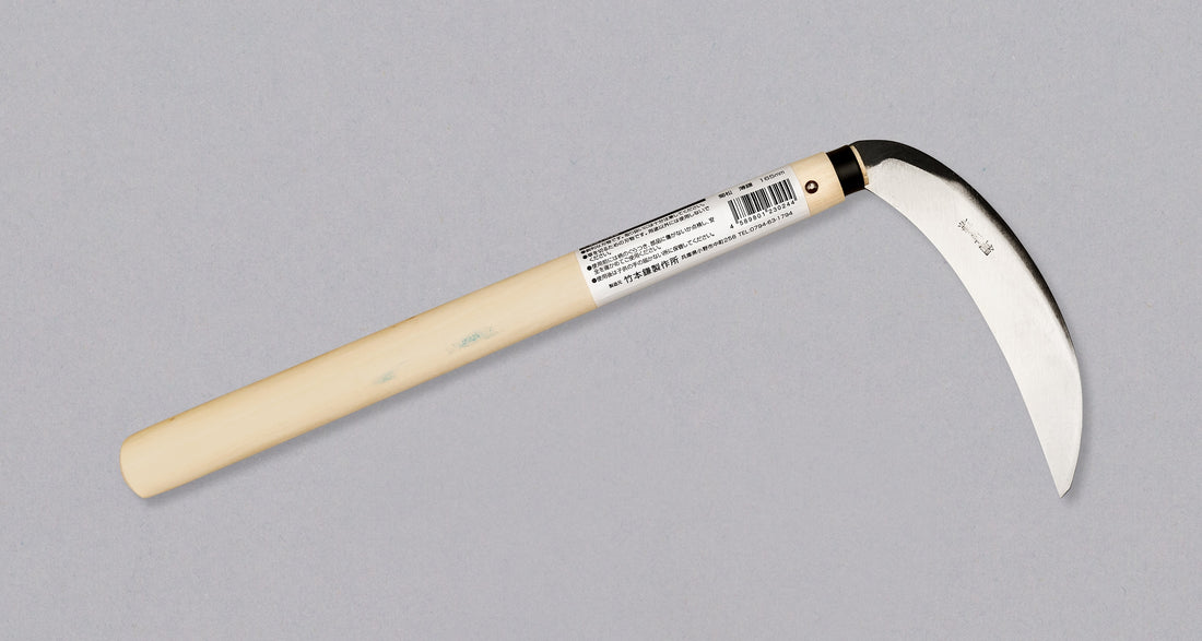thumbnail image 2 of SaidiCo Japanese Style Weeding Sickle – Forged Steel Blade (195mm/7.67") With Hardwood Handle 2 of 5