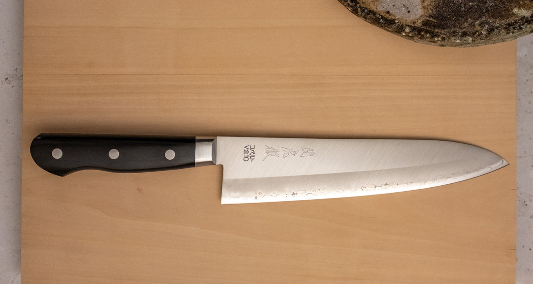 Seki Kotetsu Gyuto VG-10 Migaki 200mm (7.9") [black pakkawood]