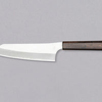 Kurosaki Bunka Gekko from the Gekko line is the work of a talented master blacksmith Yu Kurosaki. The minimalistic, lightweight, perfectly balanced blade is treated to a high polish. The knife features new VG-XEOS steel (61 HRC), which has excellent resistance to wear and corrosion, and is fitted with an oak handle.