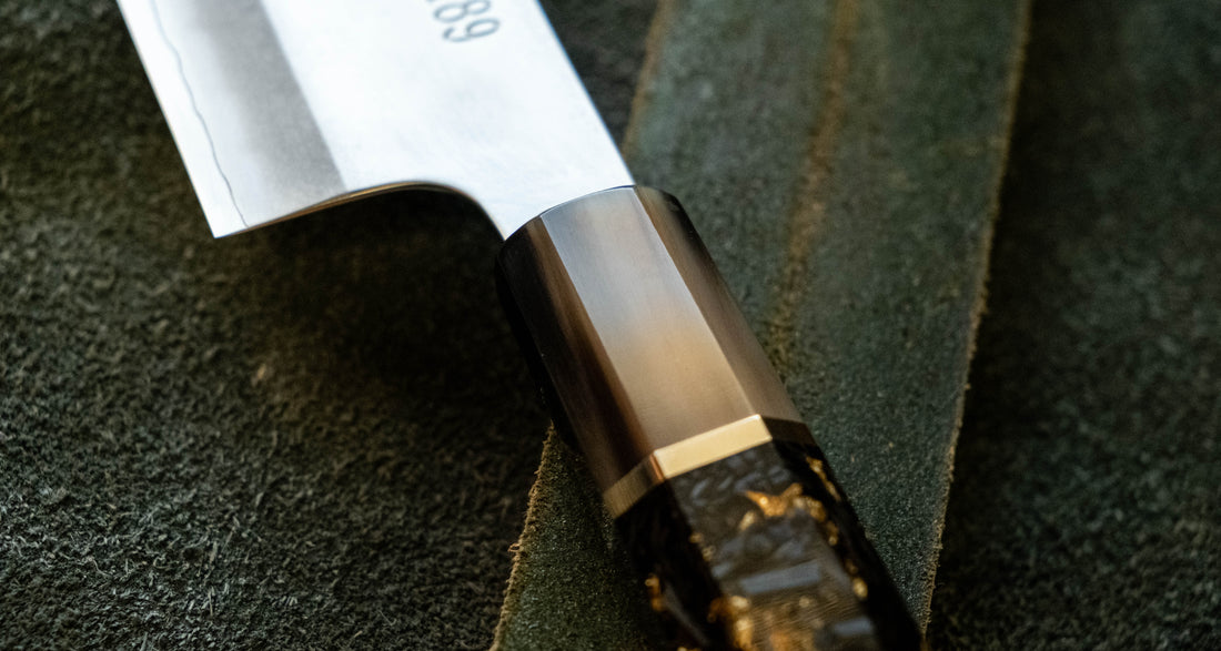 ZDP-189 Santoku Silver Gold Carbon 180mm (7.1")