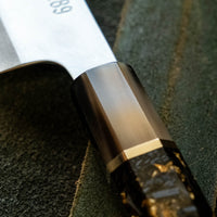 ZDP-189 Santoku Silver Gold Carbon 180mm (7.1")