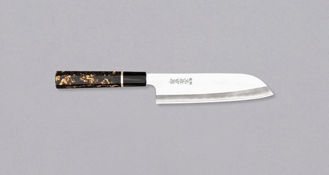 ZDP-189 Santoku Silver Gold Carbon 180mm (7.1")