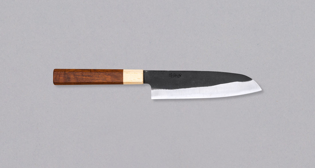 Yoshida Santoku SUJ-2 Kuro-uchi 165mm (6.5") [Rosewood-Cedar/Octagon]
