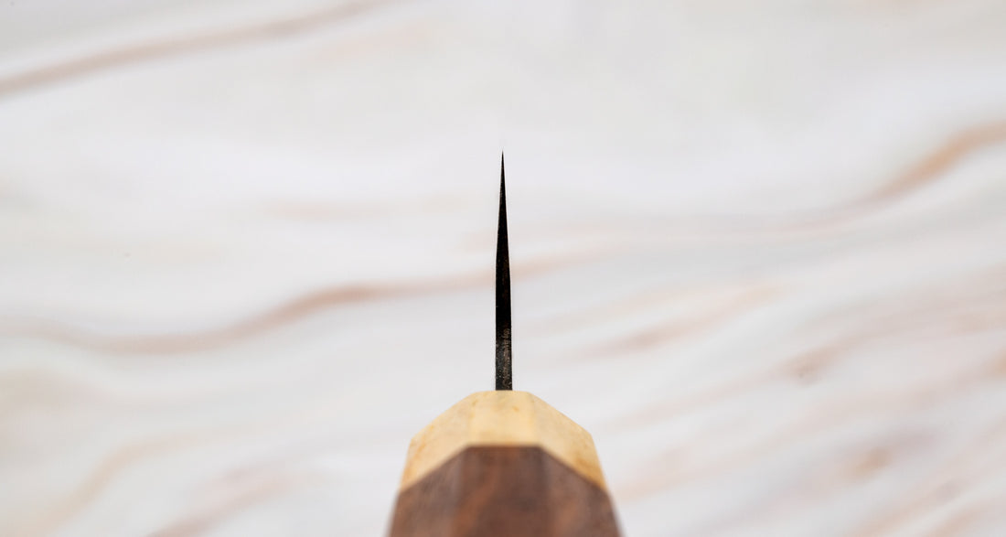 Yoshida Santoku SUJ-2 Kuro-uchi 165mm (6.5") [Rosewood-Cedar/Octagon]