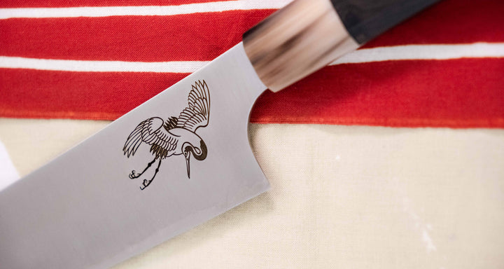 Crane Engraving on the Blade [service]