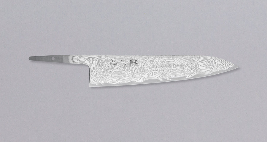 Hokiyama Ginga San-mai Silver steel 3 Gyuto 210mm (8.3) Elongated  Octagonal Walnut Handle - Knife-Life 