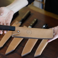 Leather Saya Nakiri [knife sheath] - 180mm (7.1")_3