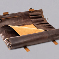 SharpEdge Chef's Leather Knife Roll [brown] / holds 10 knives_3