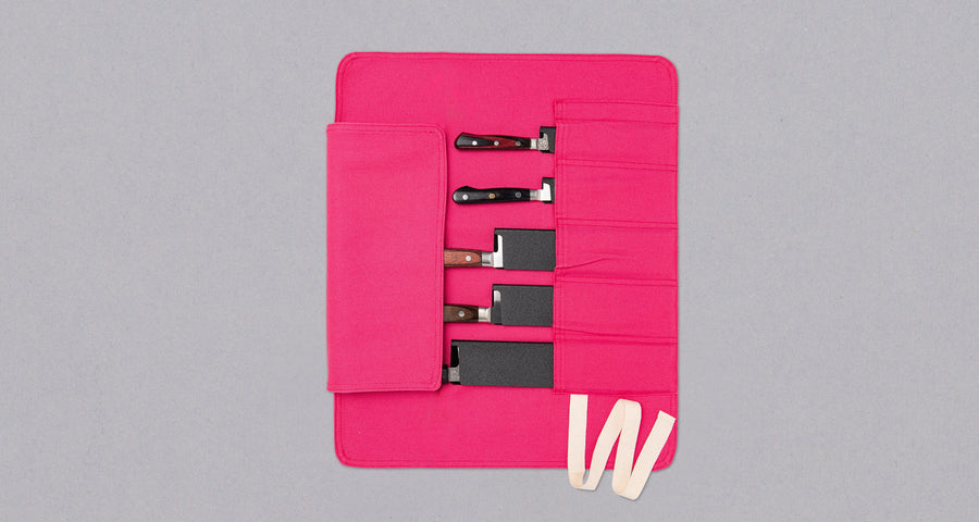 SharpEdge Canvas Knife Roll - Pink [5 knives]_2
