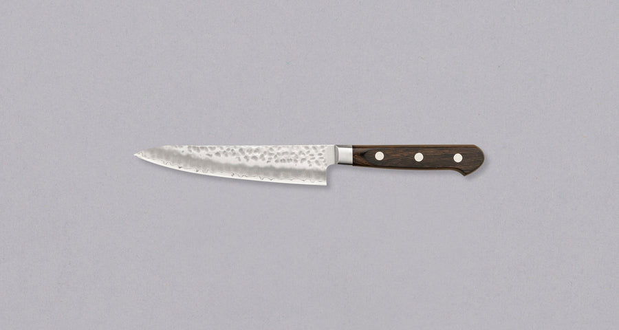 Kikuichi Warikomi Elite Damascus Tsuchime 6.5 Nakiri Knife