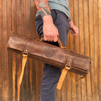 SharpEdge Chef's Leather Knife Roll [brown] / holds 10 knives_8